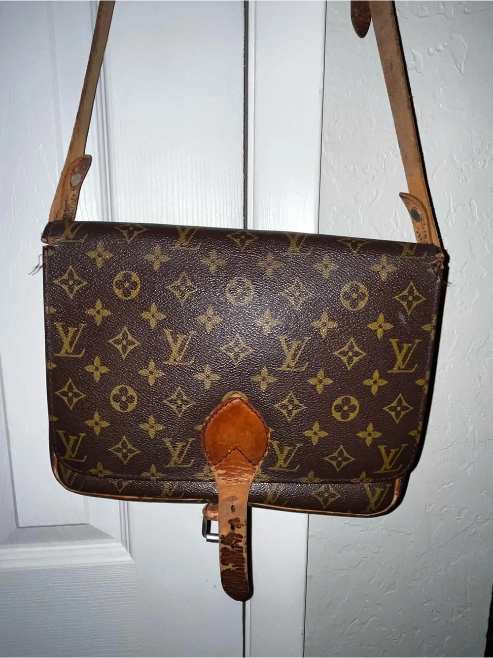 Louis Vuitton Monogram Canvas Crossbody Messenger in Brown and Tan Leather